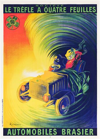 LEONETTO CAPPIELLO (1875-1942). AUTOMOBILES BRASIER. 1906. 63½x46 inches, 161¼x116¾ cm. P. Vercasson, Paris.                                     